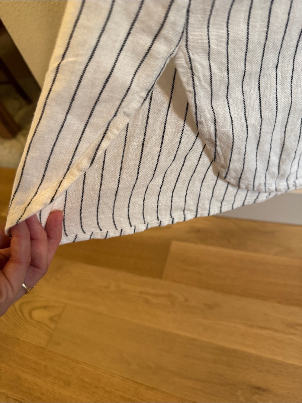 A New Day Striped Button-Front Linen Blend Dress - Picture 6 of 6